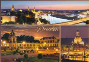 Zwei verschiedene Ansichtskarten von Dresden. 1 x Zerstörung und 1 x NEU!