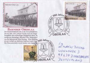 Briefumschlag mit Sonderstempel von Wilhelm Remes aus Österreich