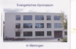Sonderstempel vom Tag der JUngen Briefmarkenfreunde für Thüringen am Evangelischen Gymnasium in Meiningen