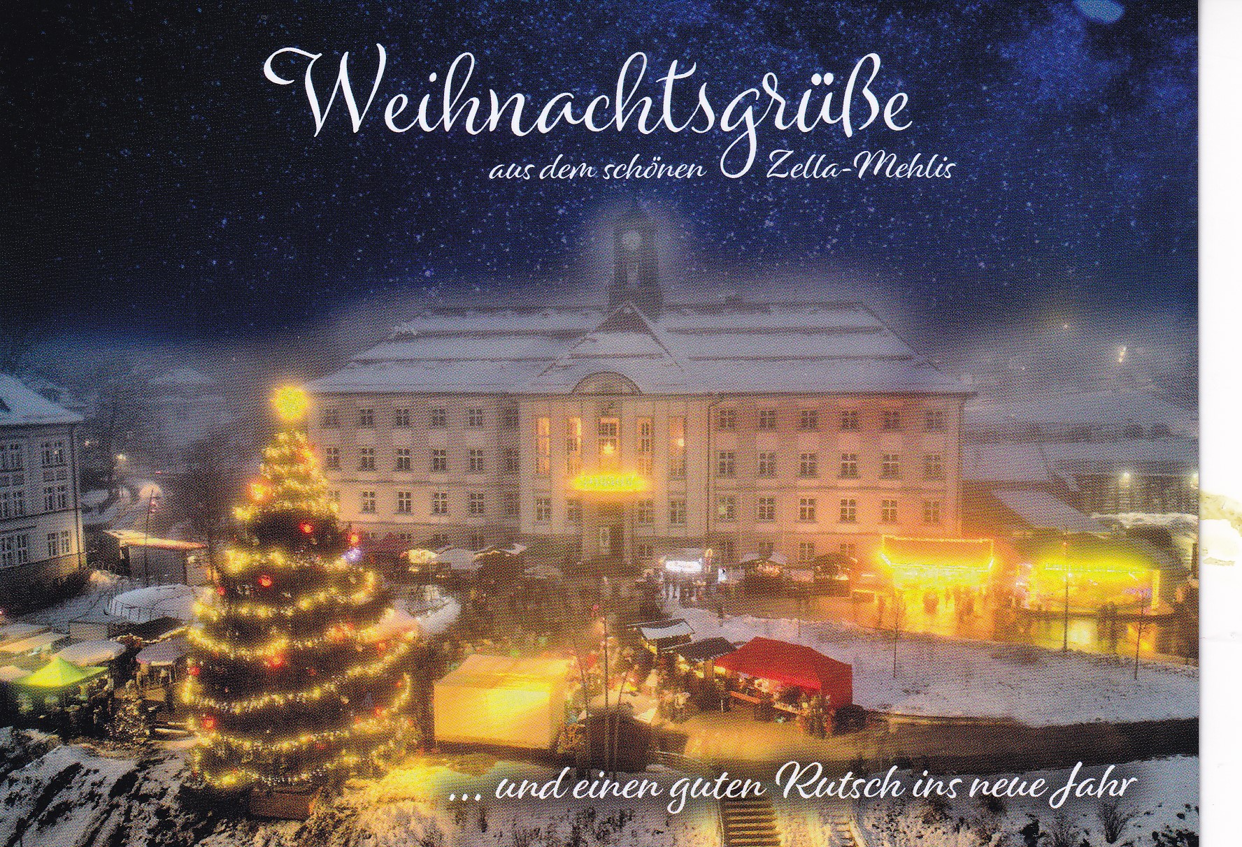 Wihnachts-und Neujahrsgrüße aus Zella-Mehlis.