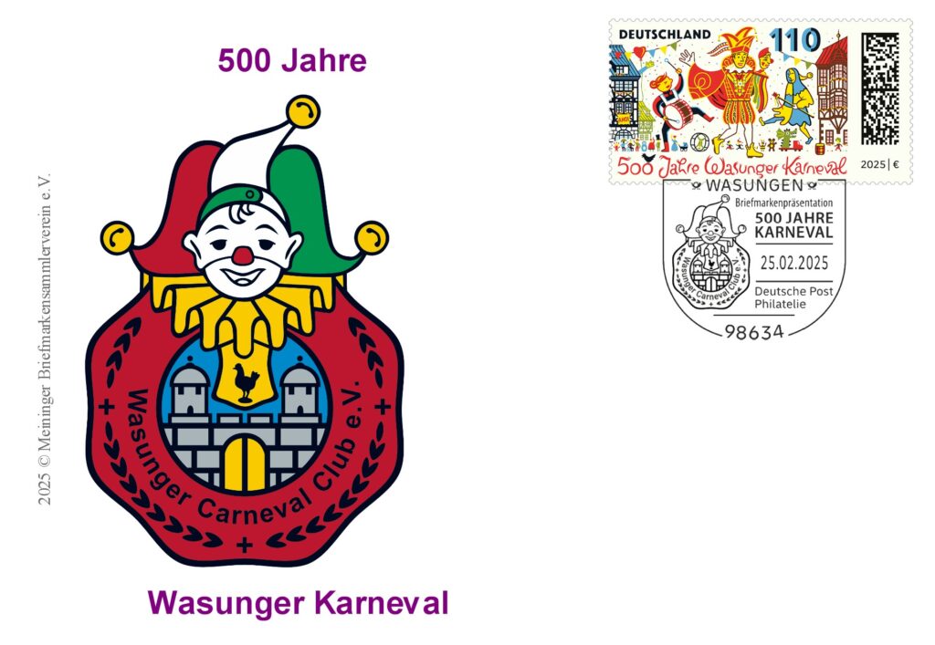 Souvenirumschlag mit Sigel, Sonderstempel und Marke